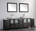 96 in. Double Sink Vanity Cabinet with Ceramic Vessel Sink & Mirror B359639