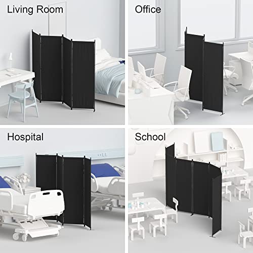 Black 4 Panel Folding Room Divider T920