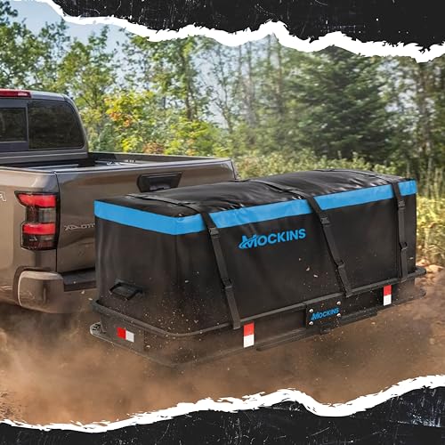 60x20x6 Heavy-Duty Folding Hitch Cargo Carrier with Waterproof Luggage Bag P7930