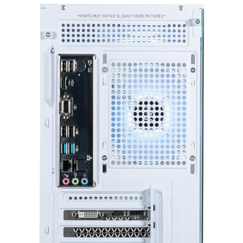 White Liquid-Cooled Gaming Desktop Computer, AMD Ryzen 7, RTX 4060 8GB, 32GB DDR4, 1TB NVMe SSD L525643