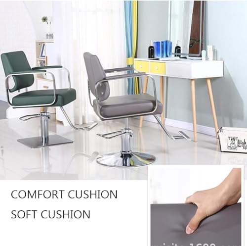 Grey Barber Chair with Heavy Duty Hydraulic Pump, 360 Degrees Swivel B171
