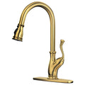 Gold Pull Down Kitchen Faucet with Sprayer K614191