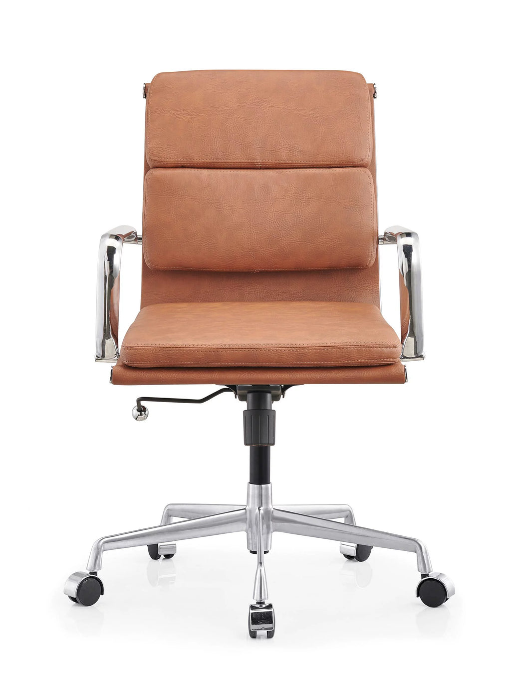 Brown Leather Adjustable Swivel Office Chair Y16522