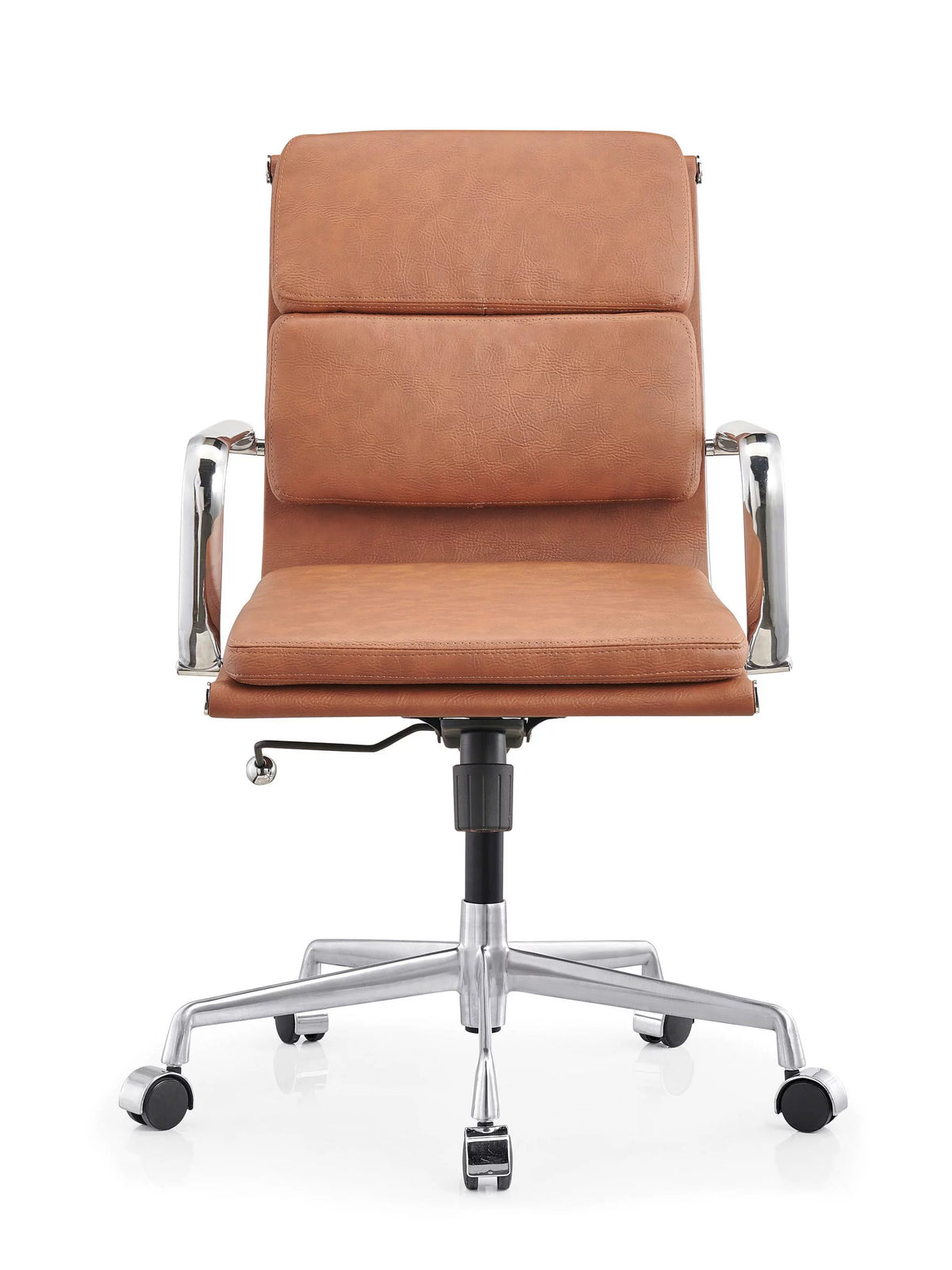 Brown Leather Adjustable Swivel Office Chair Y16522