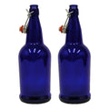 2 X 32 oz. Cobalt Blue Kombucha Bottle W79674