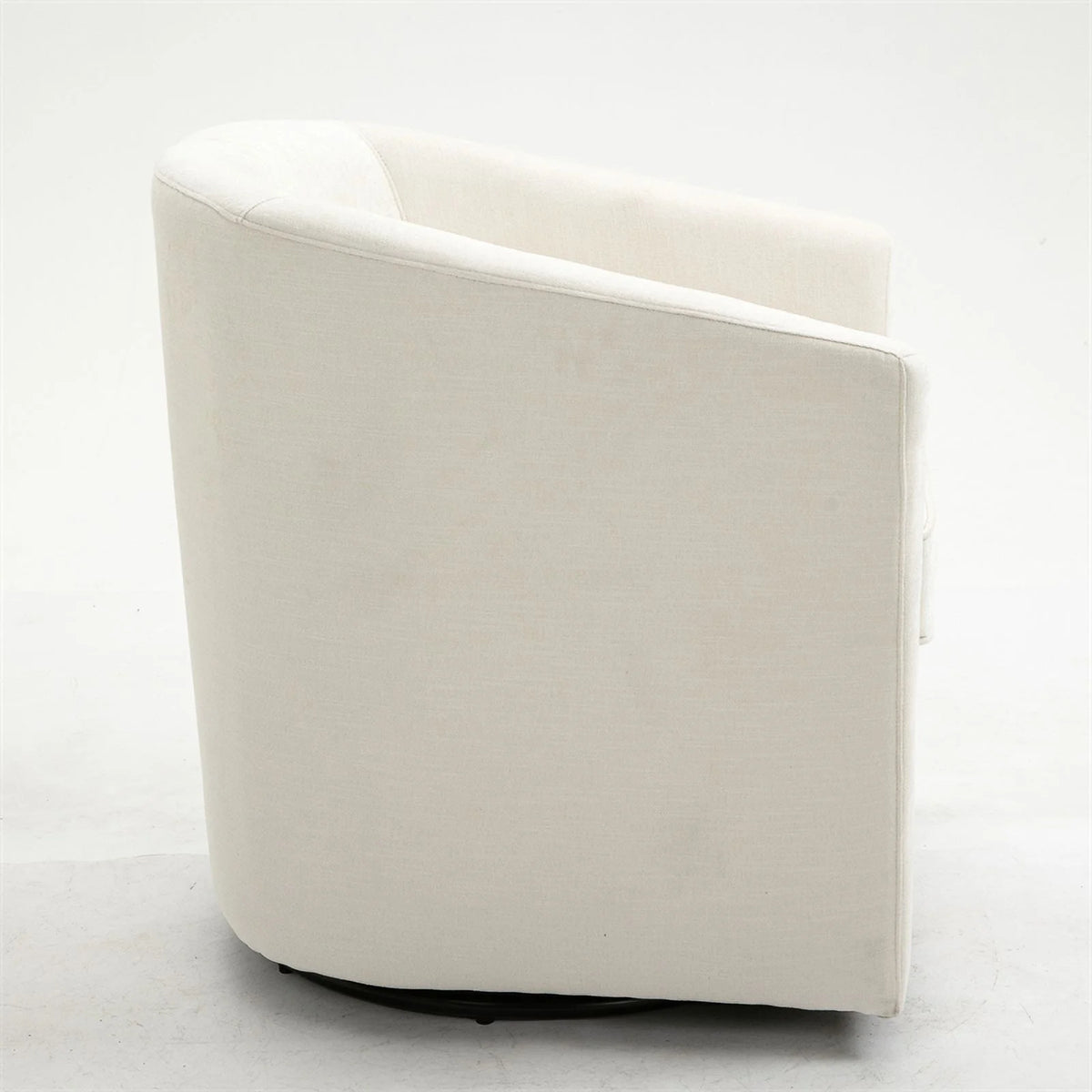 Beige Wood Swivel Upholstered Accent Chair B97400