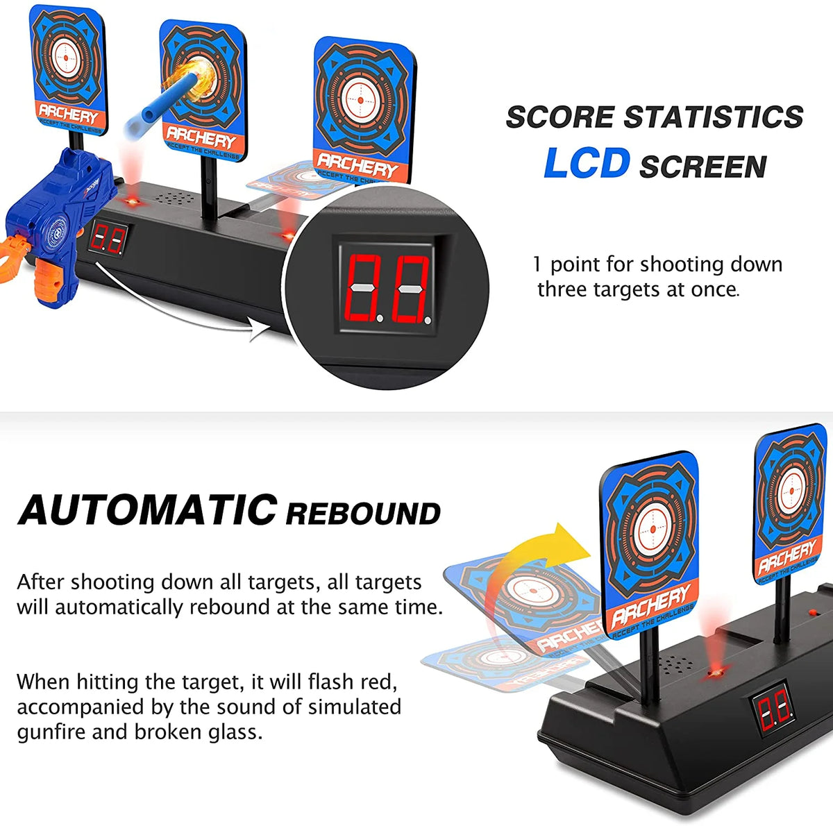 Electric Scoring Dart Toy Gun U98715