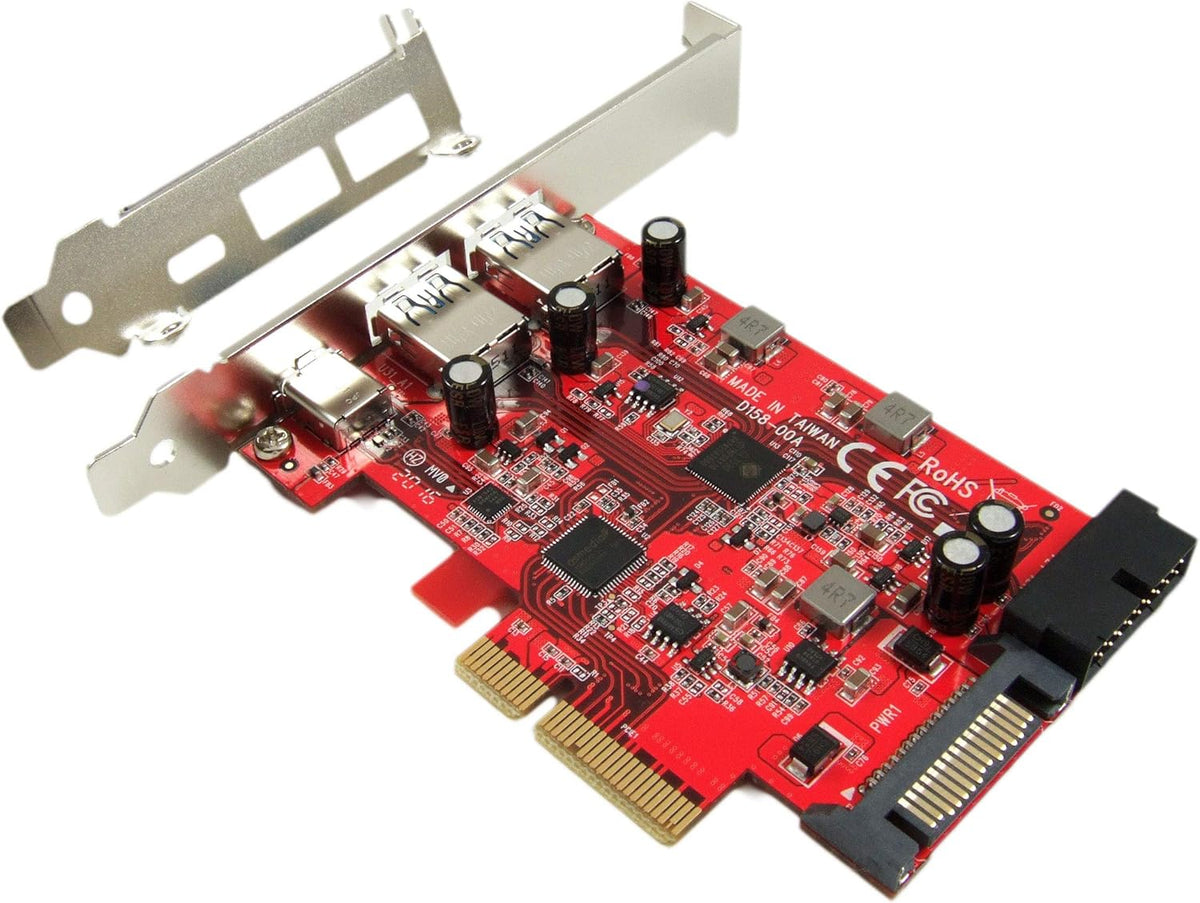 USB 3.1 5-Port PCIe 3.0 Card with USB-C and USB-A X700