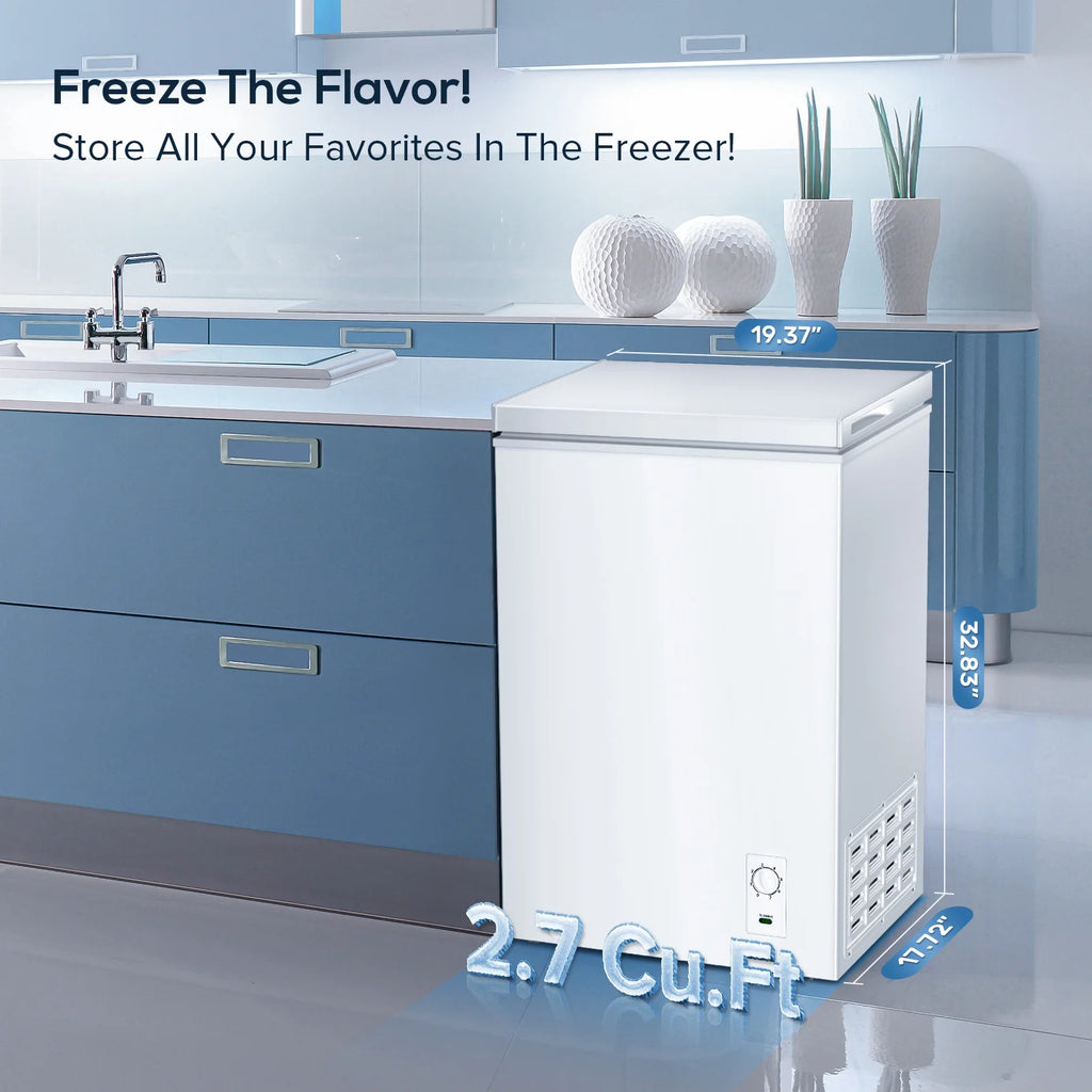 2.7 Cubic Feet White Chest Freezer F46165