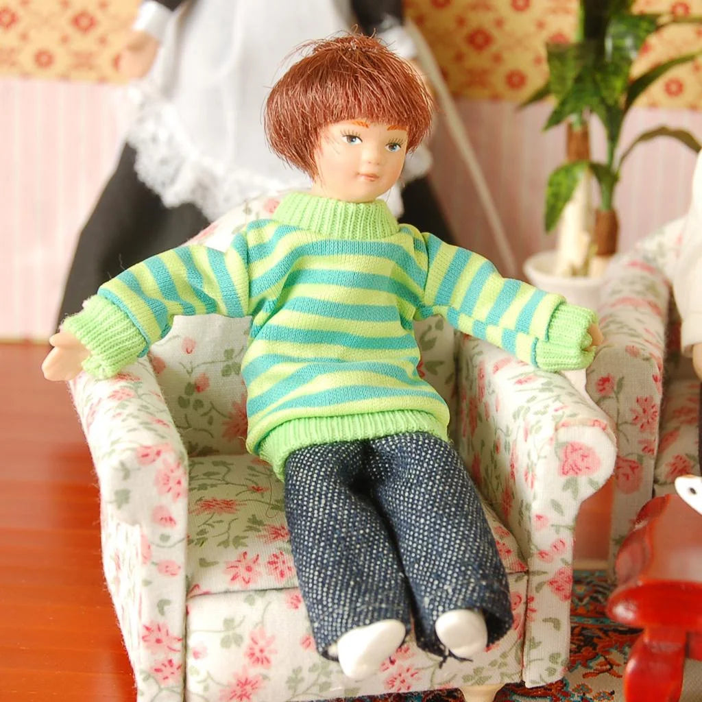 Porcelain Doll People Model with Display Stand H11069