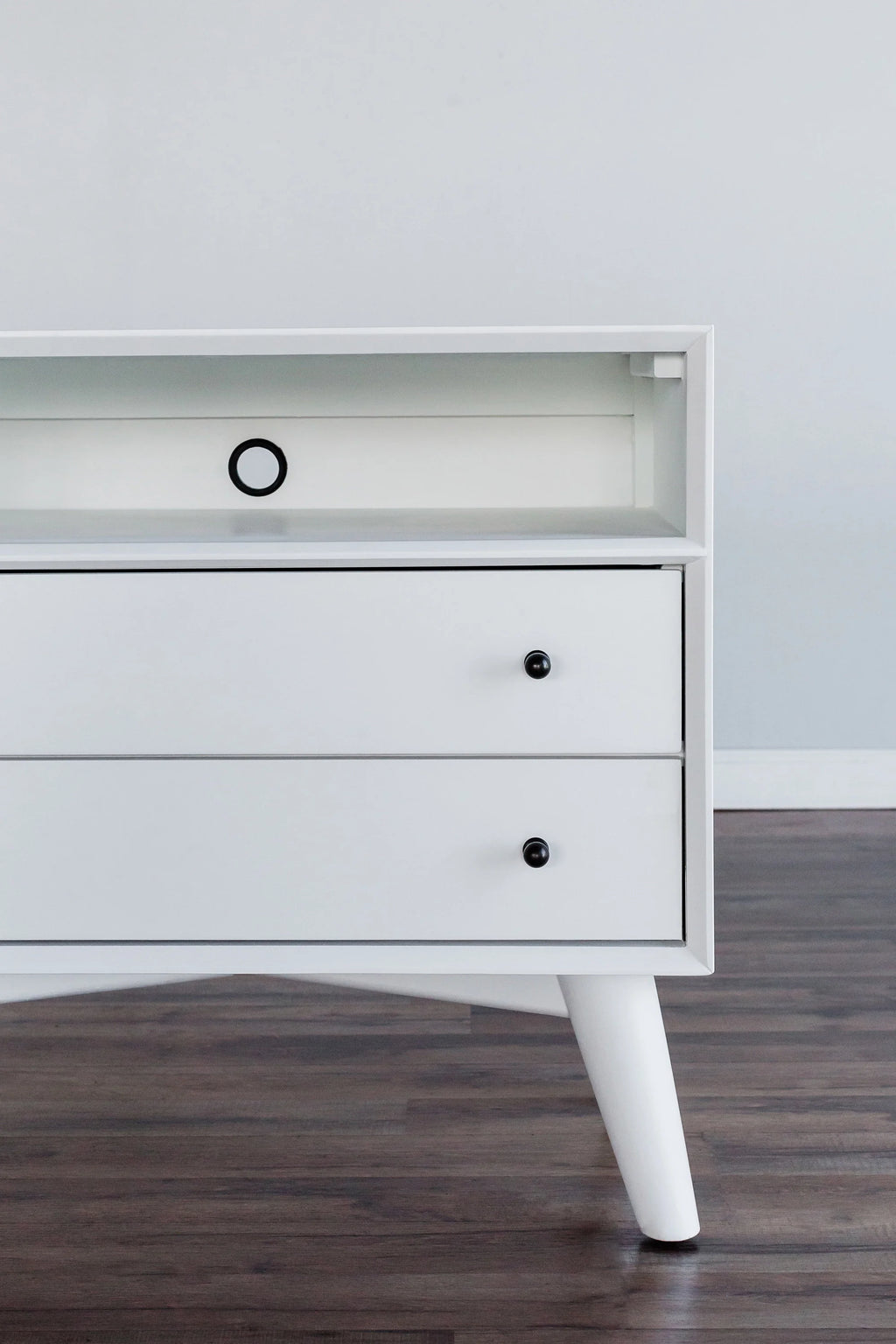 White 2 Drawer Wood Nightstand V352301