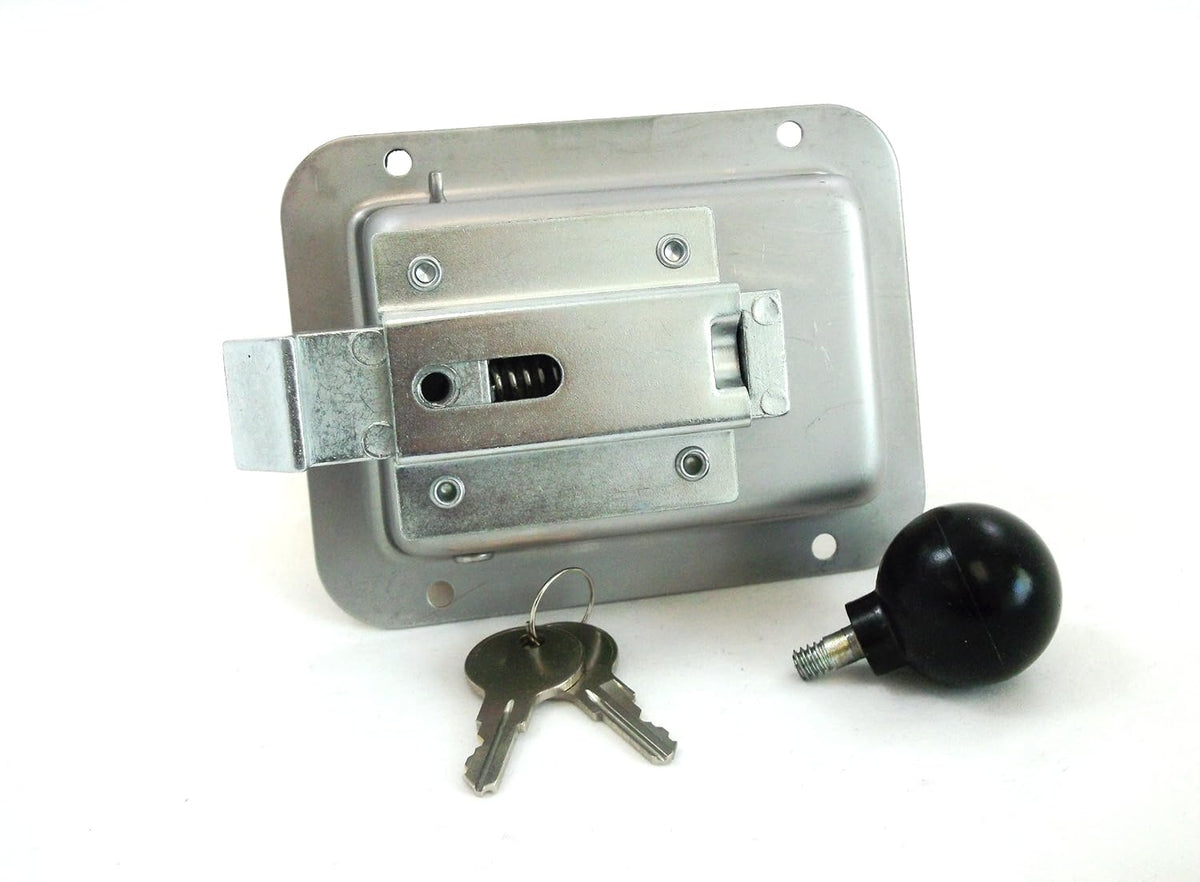 4 Pack Stainless Steel Locking Door Latch with Interior Safety Release F9574