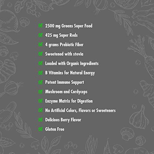 Vegan Greens & Reds Superfood Powder, 35 Servings K461