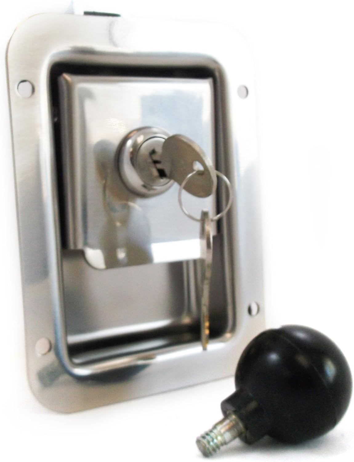 4 Pack Stainless Steel Locking Door Latch with Interior Safety Release F9574