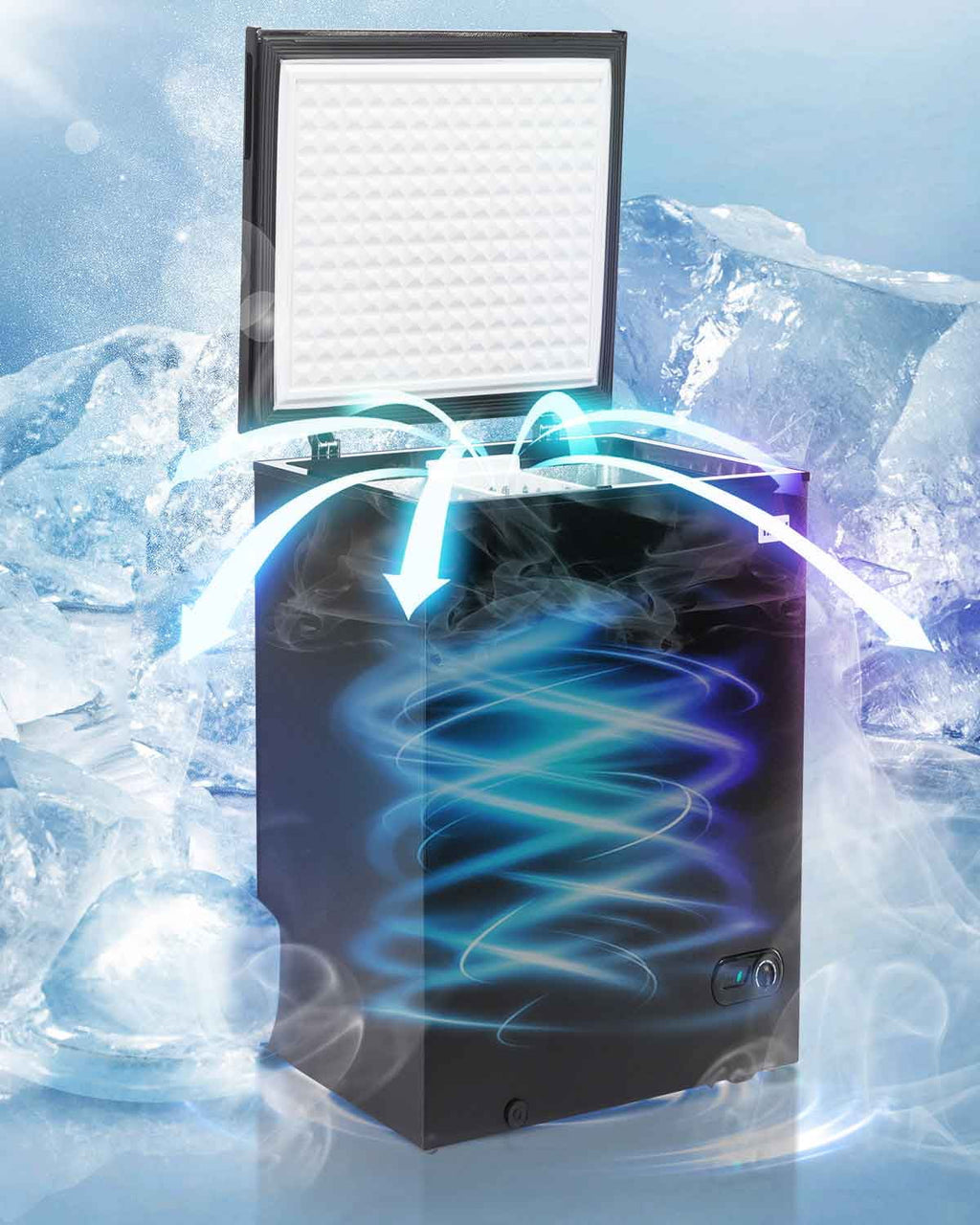 10.0 Cu Ft Black Chest Freezer with Removable Basket J4567