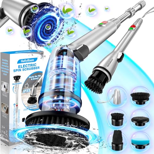Cordless Electric Scrubber with 5 Brush Heads G341745