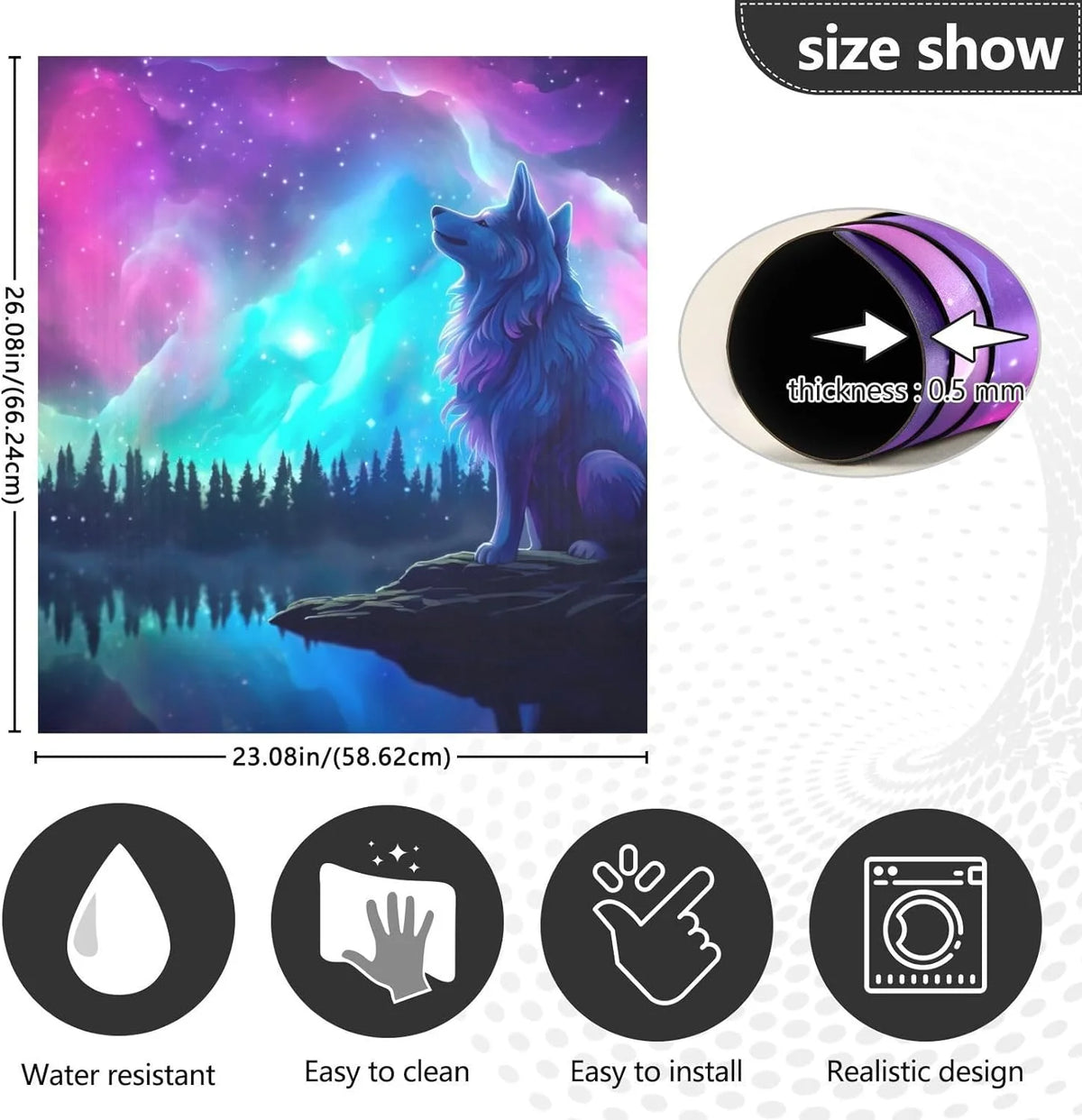 Magnetic Dishwasher Sticker 23in W x 26in H O520