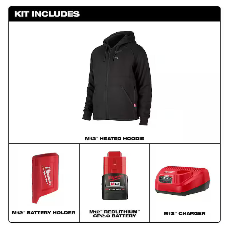 Black Heated Jacket Hoodie I3542