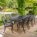 Cast Aluminum 9 Piece Outdoor Dining Set J874893