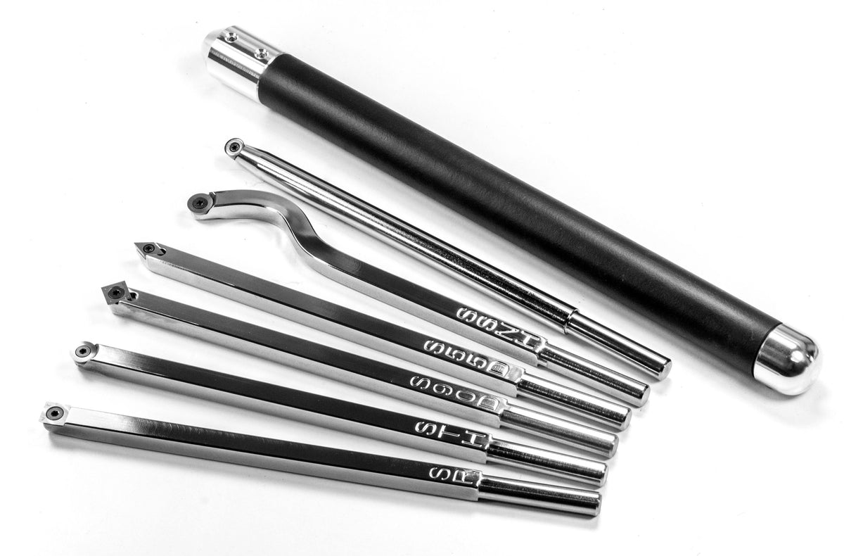 6 Pc Carbide Wood Lathe Tools with 4 Handles B61332
