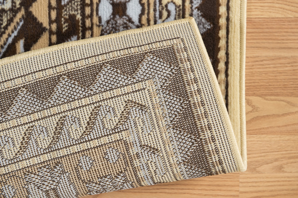 Ivory Bordered Area Rug I9150