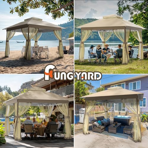 10x10 Pop Up Gazebo with Mosquito Nettings D845