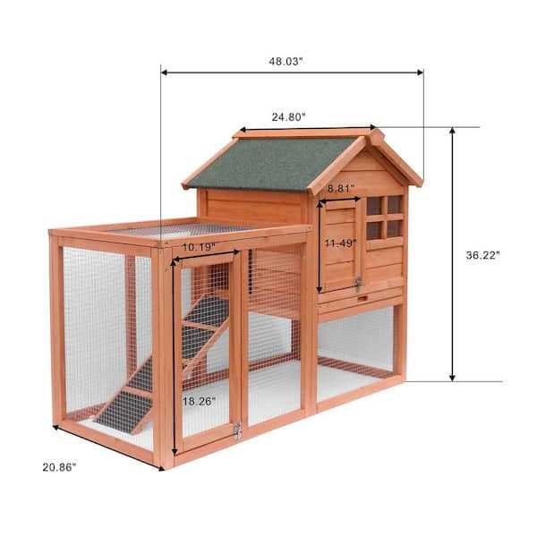 Wooden Chicken Coop Cage Rabbit house with Run R205