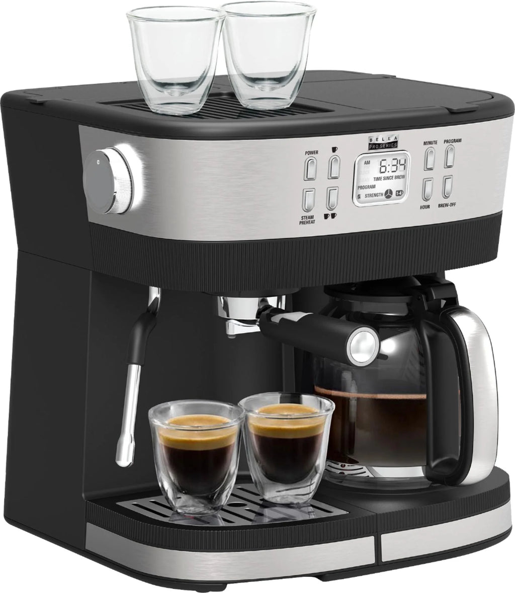 Combo Espresso and Drip Coffee Maker - Stainless Steel V3669