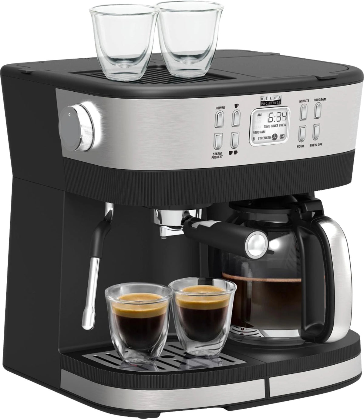 Combo Espresso and Drip Coffee Maker - Stainless Steel V3669