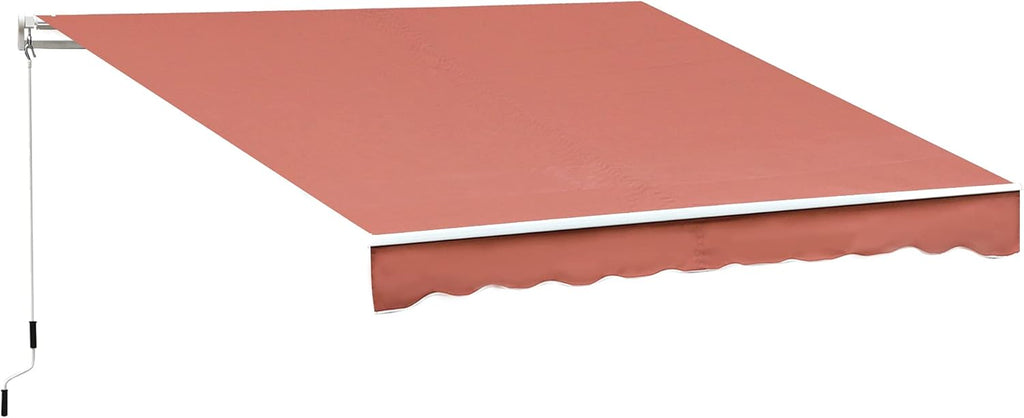 Coffee Brown Manual Retractable Patio Awning O6706