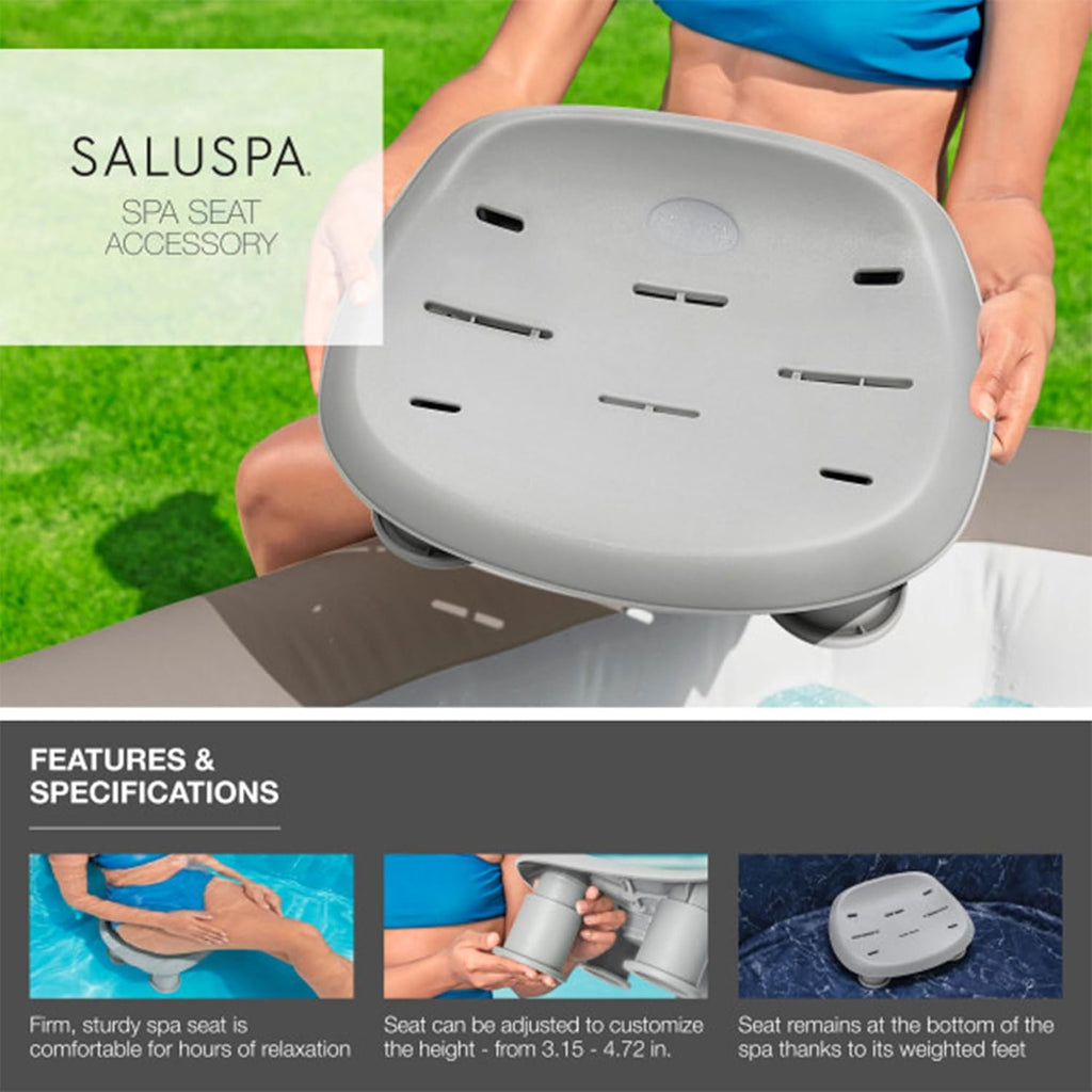 Inflatable Hot Tub with Seat and Headrest Pillows L95549
