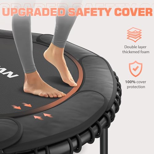 40"/48" Foldable Mini Trampoline with Durable Bungees Y487465