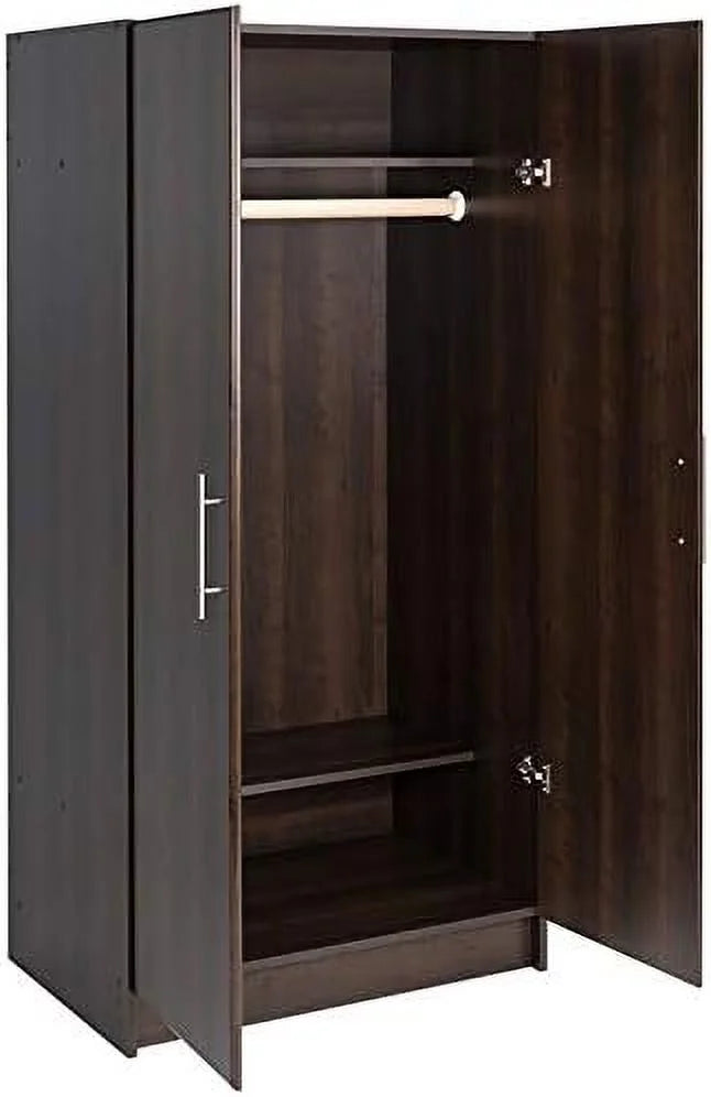 32" Wardrobe Armoire In Espresso H37258