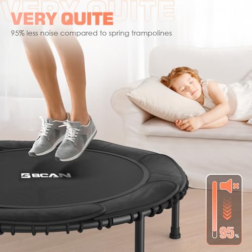 40"/48" Foldable Mini Trampoline with Durable Bungees Y487465