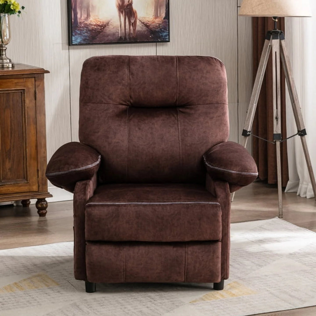 Light Brown Heated Massage Recliner Sofa D178689