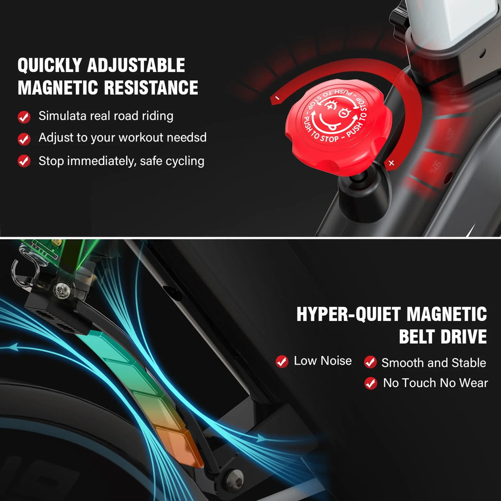 Magnetic Exercise Bike 40lbs Flywheel 350lbs P357