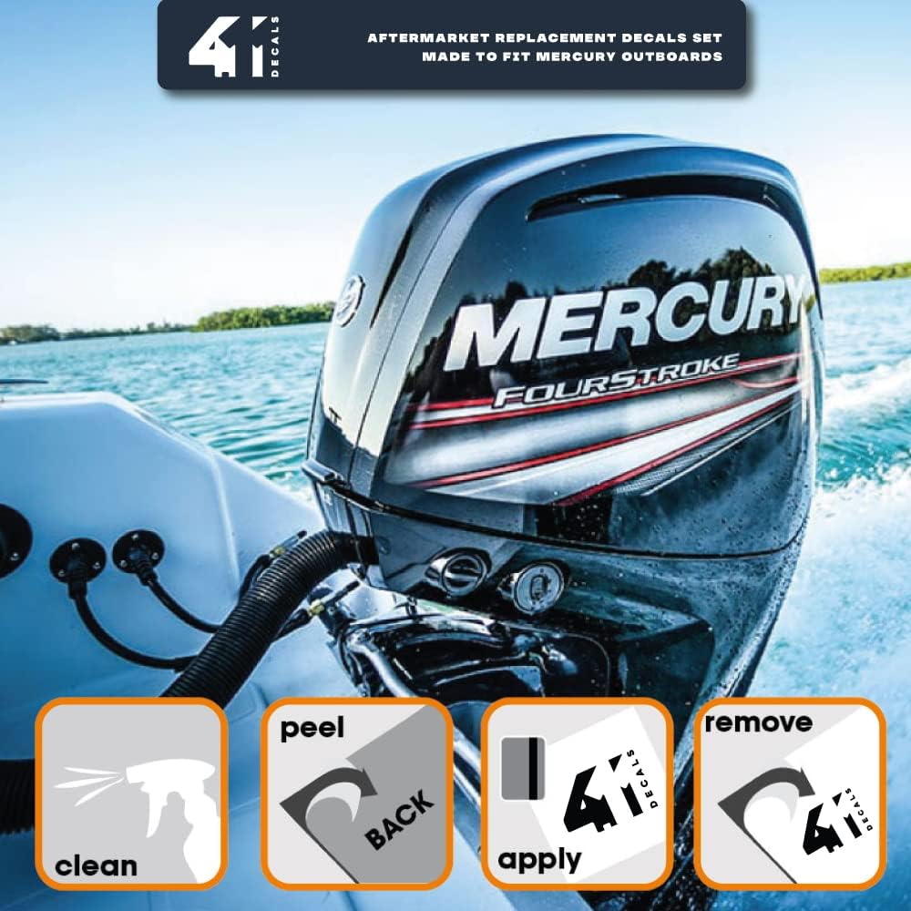 Aftermarket Replacement Outboard Decal Set Pack of 2 L485428