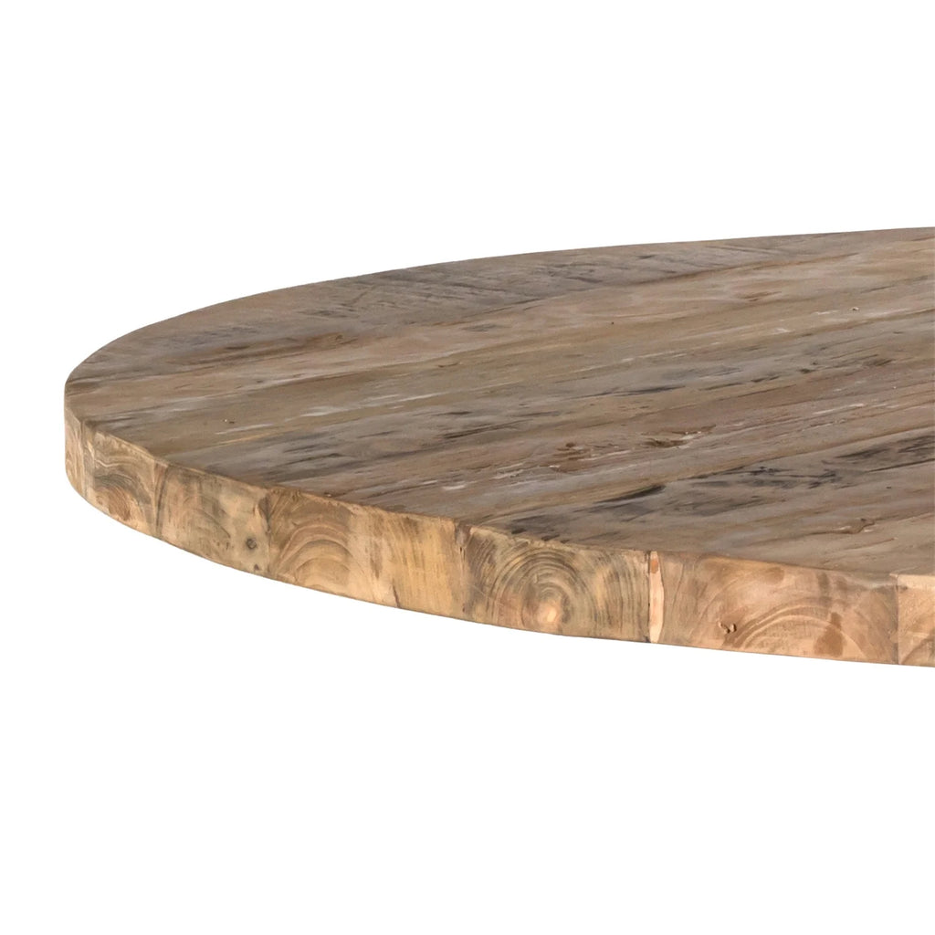 Round Recycled Teak Wood Dining Table T7652