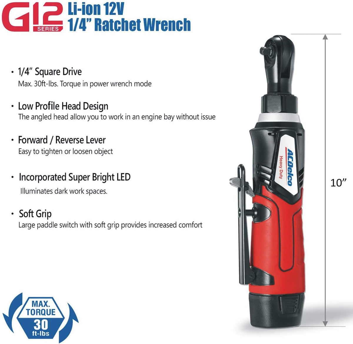 12V Cordless Li-ion 1/4” Torque Ratchet Wrench Tool Kit J163