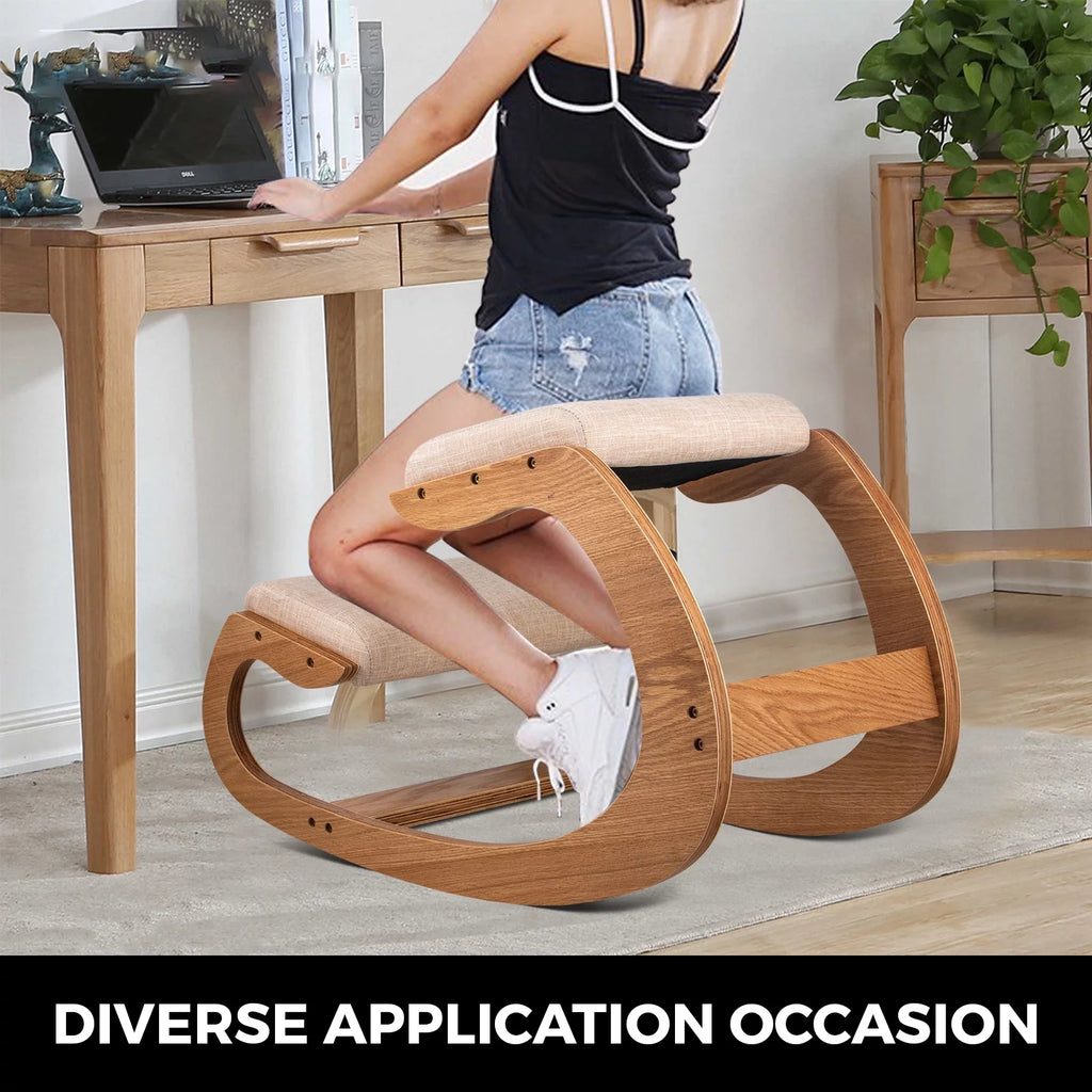 Ergonomic Kneeling Chair Wooden Stool O8742