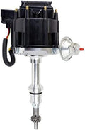 HEI Distributor 65K Volt Blue Cap, 8mm Silicone Spark Plug Wires Blue and Pigtail Wiring Harness Kit X39496