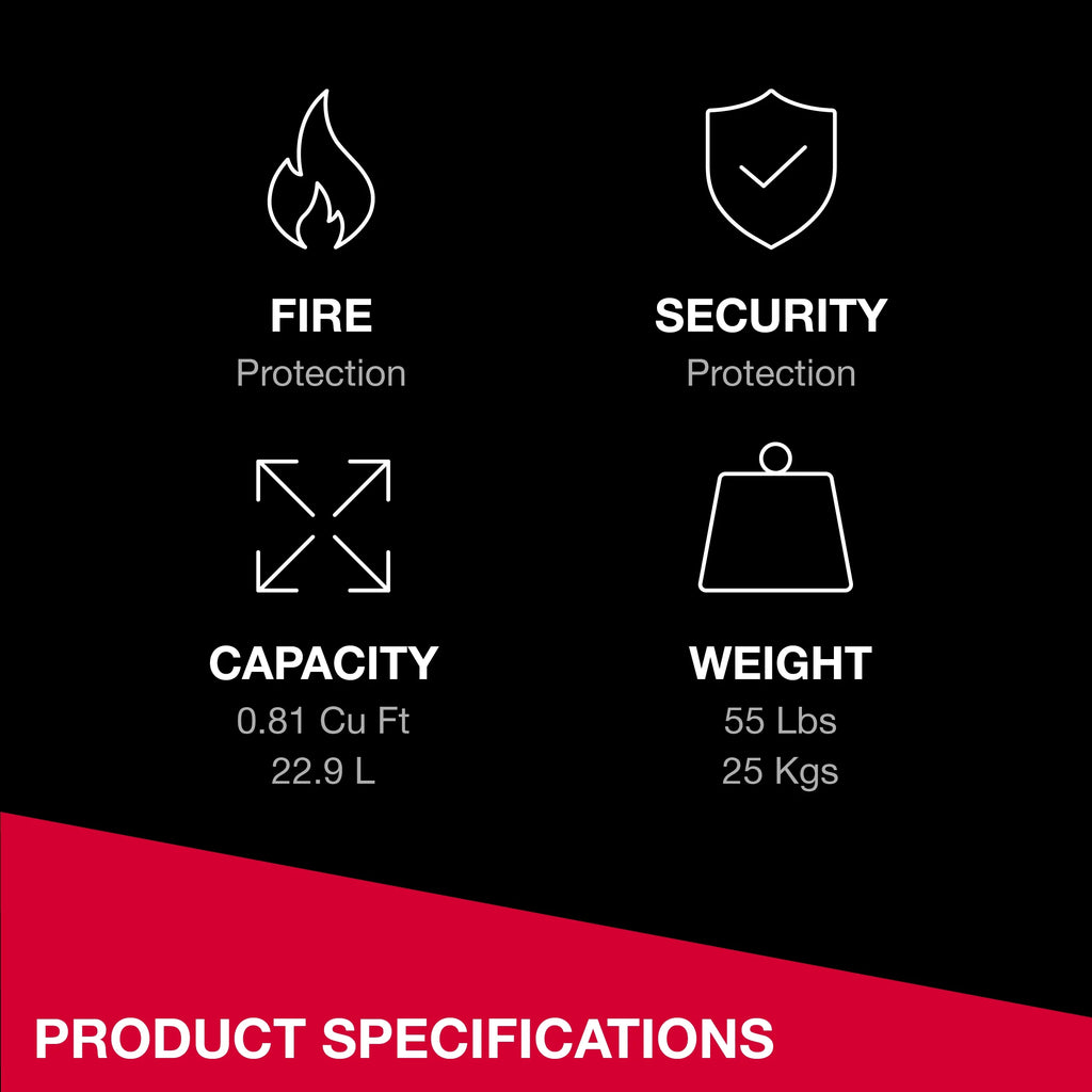 Large Fire-Resistant Safe with Combination Lock F5282