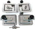 4 Pack Stainless Steel Locking Door Latch with Interior Safety Release F9574