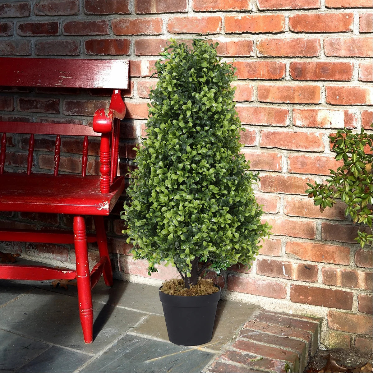 Artificial Topiary Trees 2 Pack 30 Inch Faux Boxwood I4867