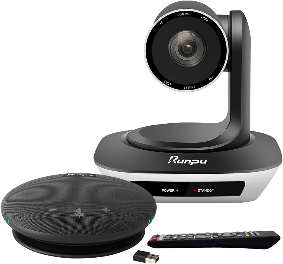 HD1080P PTZ Conference Room Camera with Wireless Bluetooth USB Conference Microphone and Speaker L627365