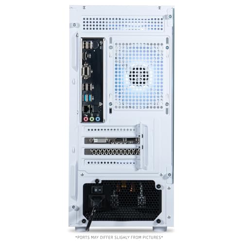 White Liquid-Cooled Gaming Desktop Computer, AMD Ryzen 7, RTX 4060 8GB, 32GB DDR4, 1TB NVMe SSD L525643