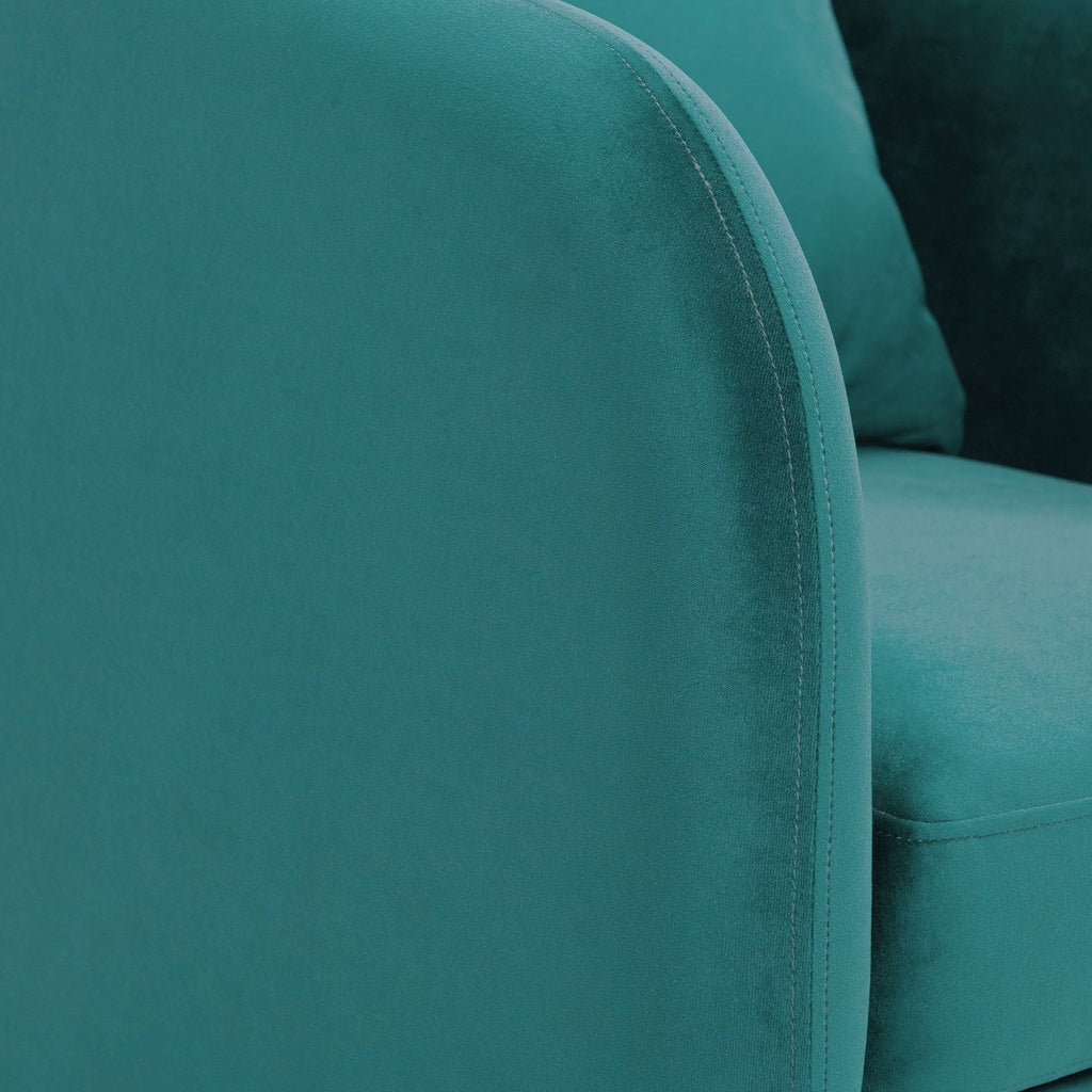 Marine Blue Accent Chair with Gold Legs K7219