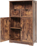 White Bathroom Floor Cabinet with 2 Drawers N660