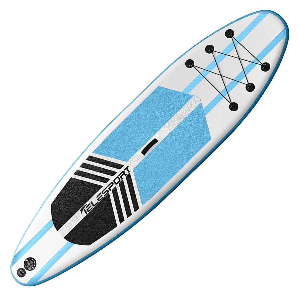 White & Blue Inflatable SUP Paddleboard with Accessories L37280