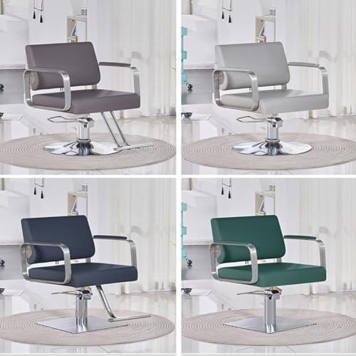 Grey Barber Chair with Heavy Duty Hydraulic Pump, 360 Degrees Swivel B171